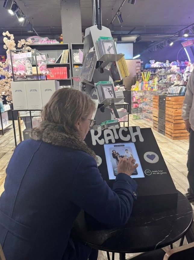 Katch kiosk on display in a K-pop store